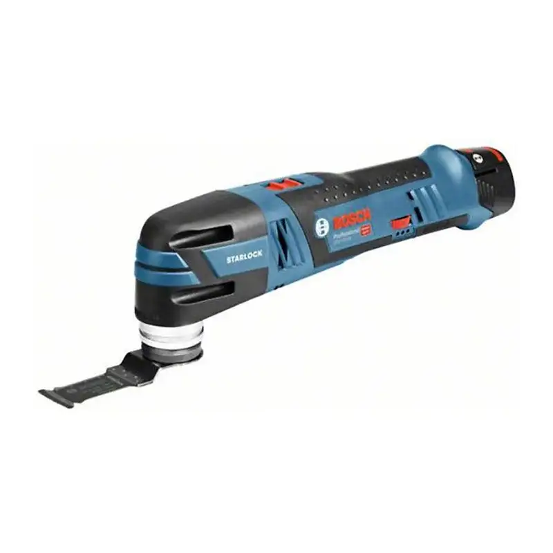 Bosch Professional - Découpeur-ponceur oscillant sans fil GOP 12V-28 + 2 batteries 3Ah + chargeur rapide GAL 1230 CV + 6 lames de scie + 2 accessoires + coffret L-Boxx - 06018B5006