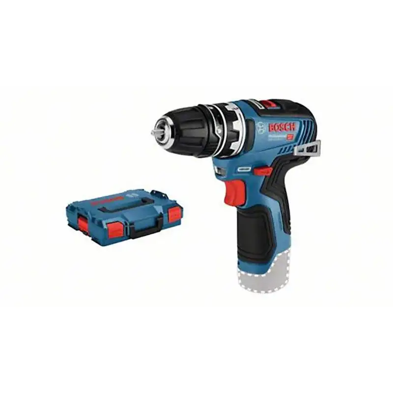 Bosch Professional - Perceuse-visseuse sans fil GSR 12V-35 FC Brushless (sans batterie ni chargeur) + 1 mandrin 10mm + coffret L-Boxx - 06019H3002