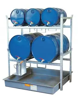 Rayonnage 800 : 3 fûts de 60 ou 2 fûts de 220 L