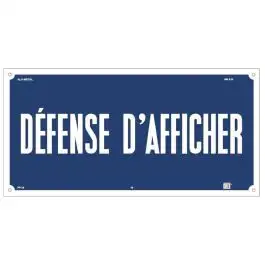 plaque alu defense d'afficher