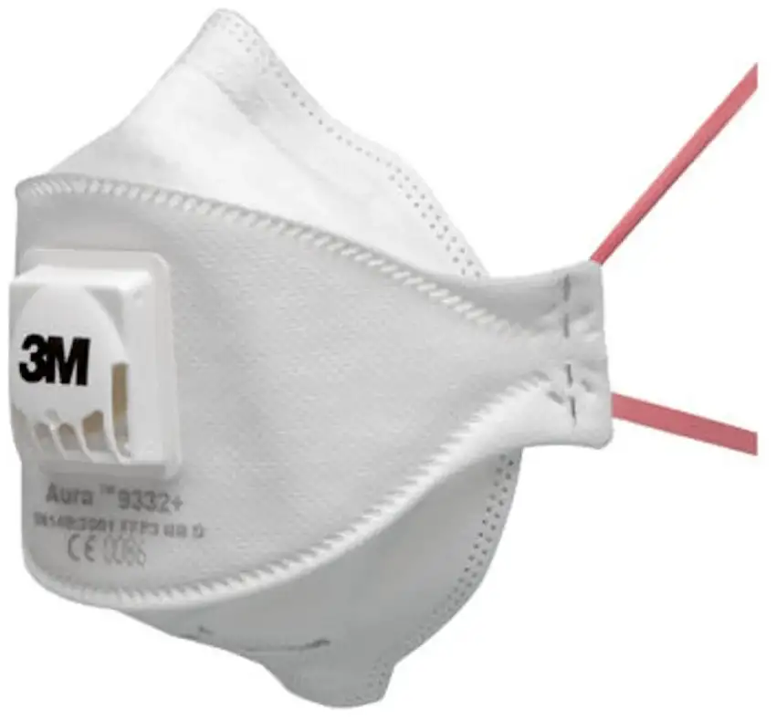 3M - 10 masques jetables anti-poussière avec soupape FFP3 Aura - K9332