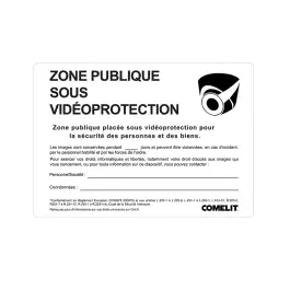 Panneau zone surveillée, Lieu Public