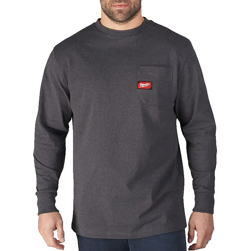 Milwaukee - T-SHIRT DE TRAVAIL MANCHES LONGUES GRIS - TAILLE (S) - 4932493038