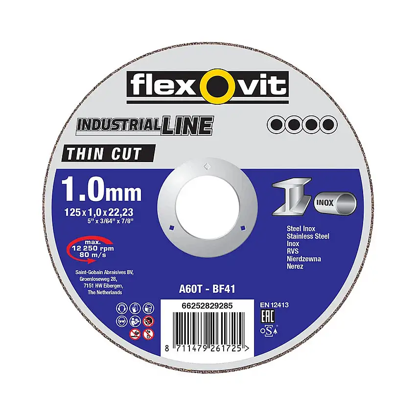 Flexovit - Disque à tronçonner 125x1x22.23 - 66252829285