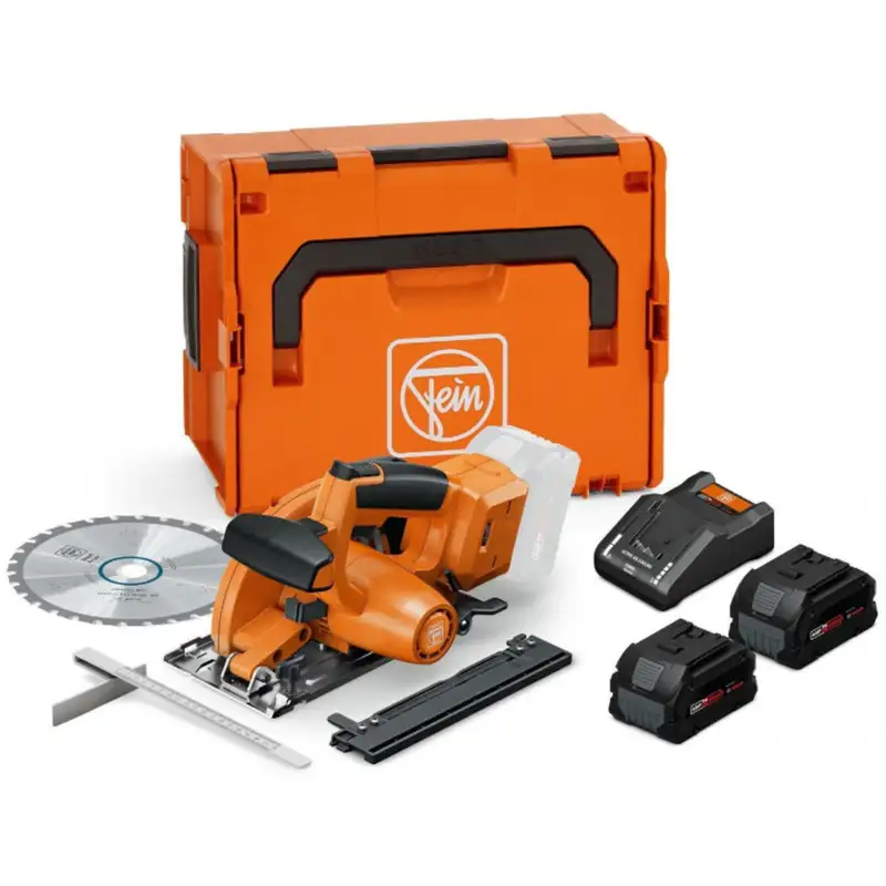 FEIN F-IRON Cut 57 AS Set Scie circulaire portative compacte sans fil (18V/2x8,0Ah) L-Boxx