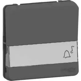 Mureva Styl - Bouton poussoir porte-etiquette - composable - IP55 - IK08 - gris