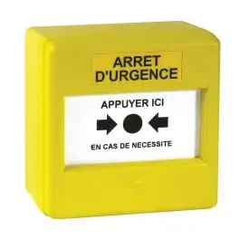 Coffret Membrane simple action - couleur jaune - ARRET URGENCE