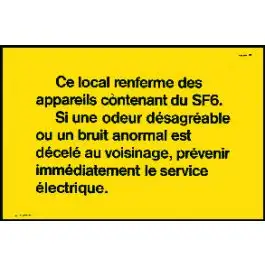 affiche alu odeurs de gaz sf6