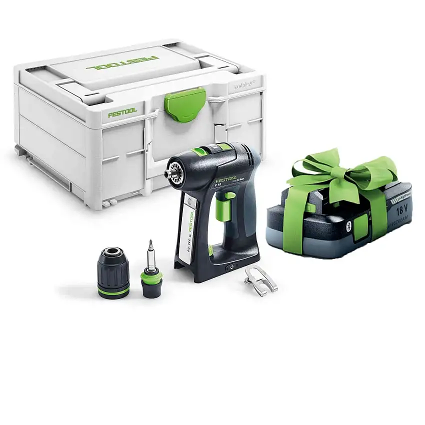 Festool - Perceuse-visseuse sans fil C 18-Basic + 1 batterie 4Ah OFFERTE PROMO 2025 - 577050
