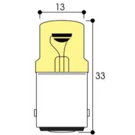 Lampe tube NEON 13X33 220V 2MA B15