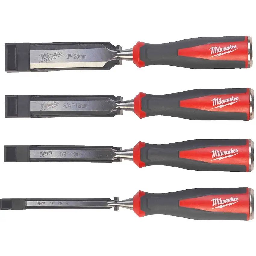 Milwaukee - Set de 4 ciseaux à bois 6-12-19-25mm - 4932479897