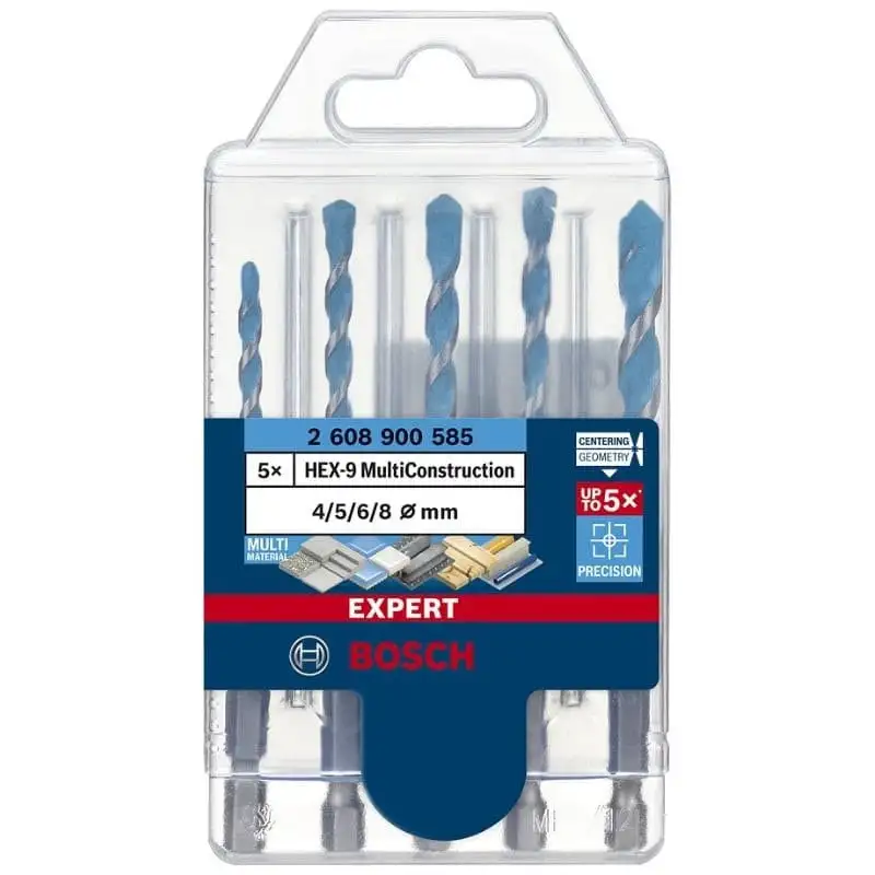Bosch Professional - Coffret 5 forets 4 - 8 mm multi-matériaux HEX-9 EXPERT - 2608900585