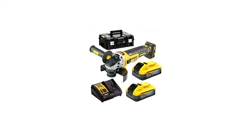 DEWALT Meuleuse d'angle sans fil + coffret (2x5Ah PowerStack) DCG405H2T