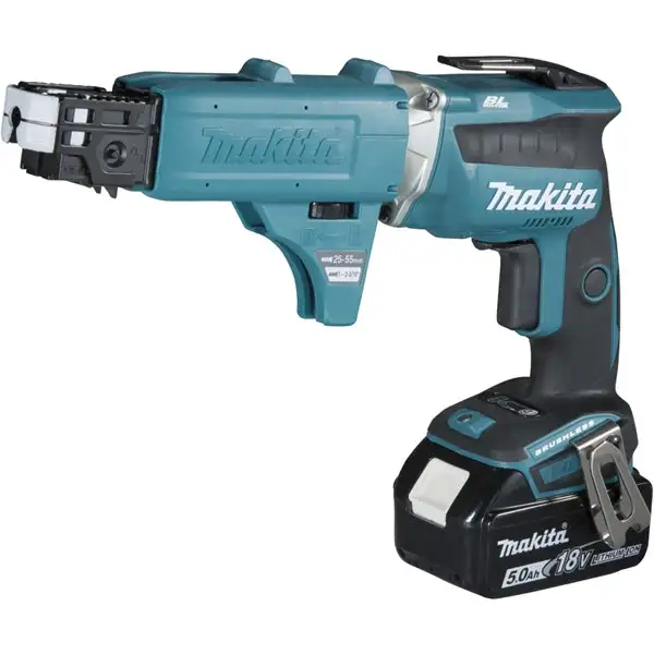 Makita - Visseuse automatique 18 V Li-Ion 5 Ah 5 x 25 à 55 mm - DFS452TJX2