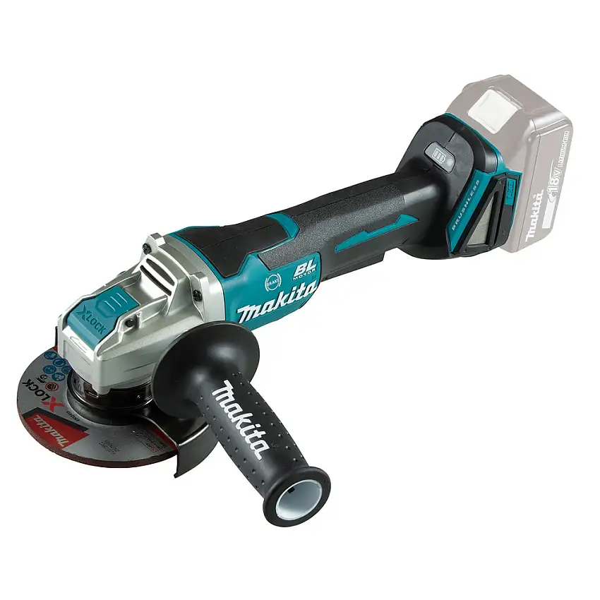 Makita - Meuleuse 125mm bl frein+homort 18v x-lock - DGA520ZX1
