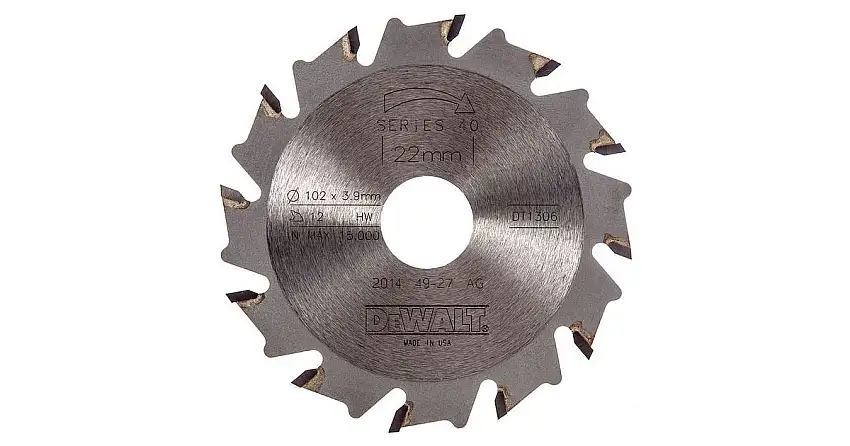 Disque DeWALT (pour raboteuse DW682K) 105 x 22 mm, 12 dents DT1306
