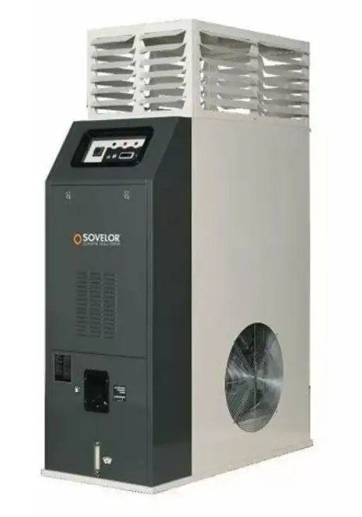 Sovelor-Dantherm - Chauffage au fuel fixe à combustion indirecte F60 avec réservoir - 59,63 kW - F60