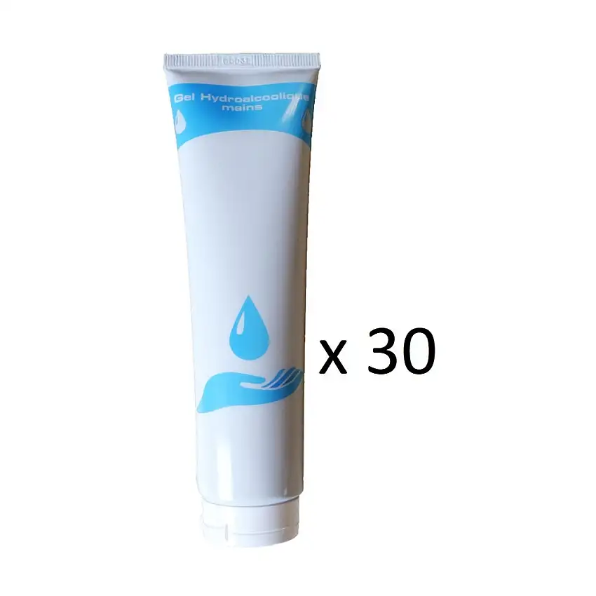 Hpc - 30 Tubes Gel hydroalcoolique 100ml - Fabrication Française - Pack éco - HPCT100x30