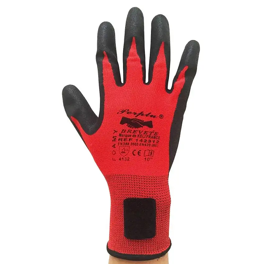 Keli - 10 paires de gants enduits latex FOAMY pour travaux et jardinage - Dos aéré - Taille 9 - 142311x10