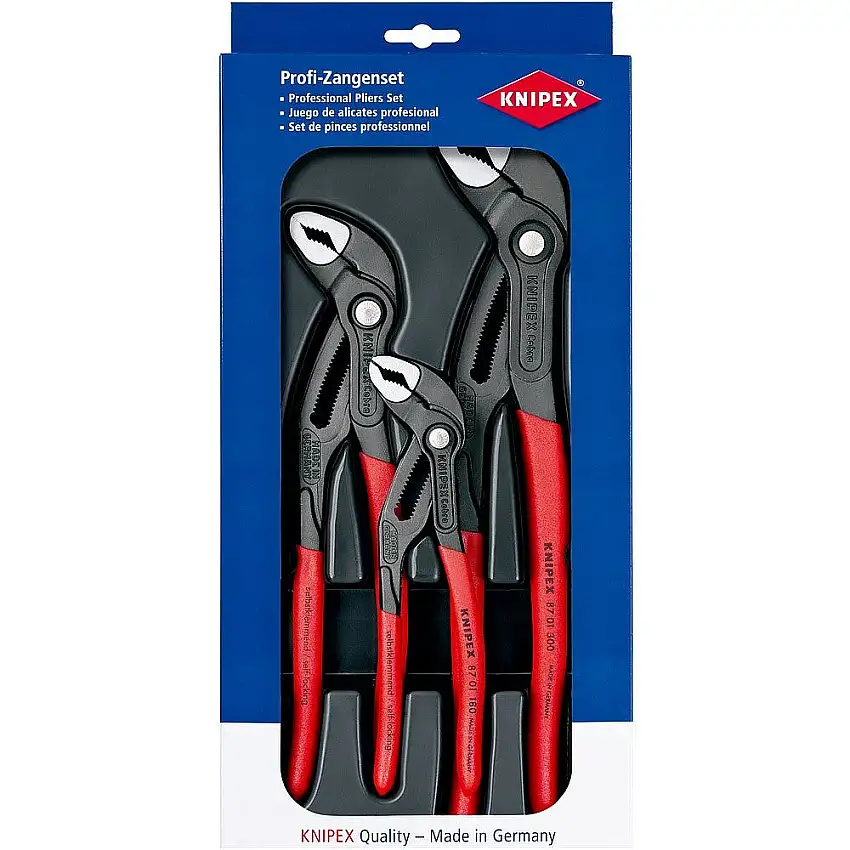 Knipex - Jeu de 3 pinces multiprise Cobra 180 - 250 - 300 mm - 002009V02