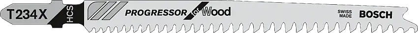 Bosch Professional - 100 Lames Scie Sauteuse Hcs Progressor Bois 117mm, Pas : 2-3mm T234X - 2608633A41