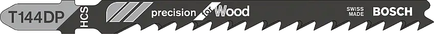 Bosch Professional - 100 Lames Scie Sauteuse Hcs Precision Bois 100mm, Pas : 4mm T144Dp - 2608633A42