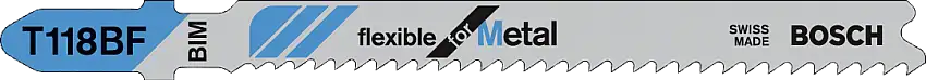 Bosch Professional - 100 Lames Scie Sauteuse Bim Flexible Metal 92mm, Pas : 1,9-2,3mm T118Bf - 2608634586