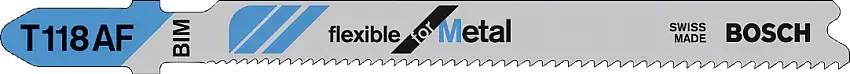 Bosch Professional - 100 Lames Scie Sauteuse Bim Flexible Metal 92mm, Pas : 1,1-1,5mm T118Af - 2608634774