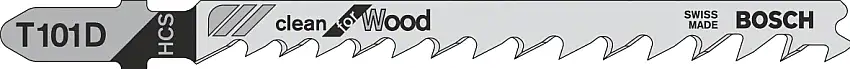 Bosch Professional - 100 Lames Scie Sauteuse Hcs Clean Bois 100mm, Pas : 4-5,2mm T101D - 2608637877