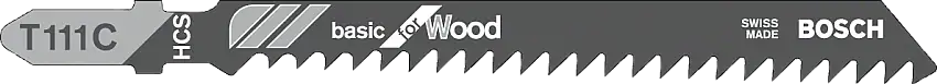 Bosch Professional - 100 Lames Scie Sauteuse Hcs Bois 100mm, Pas : 3mm T111C - 2608637878