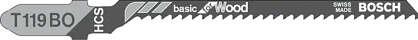 Bosch Professional - 100 Lames Scie Sauteuse Hcs Bois 83mm, Pas : 2mm T119Bo - 2608637879