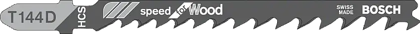 Bosch Professional - 100 Lames Scie Sauteuse Hcs Speed Bois 100mm, Pas : 4-5,2mm T144D - 2608637880