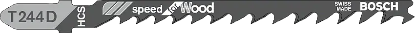 Bosch Professional - 100 Lames Scie Sauteuse Hcs Speed Bois 100mm, Pas : 4-5,2mm T244D - 2608637881