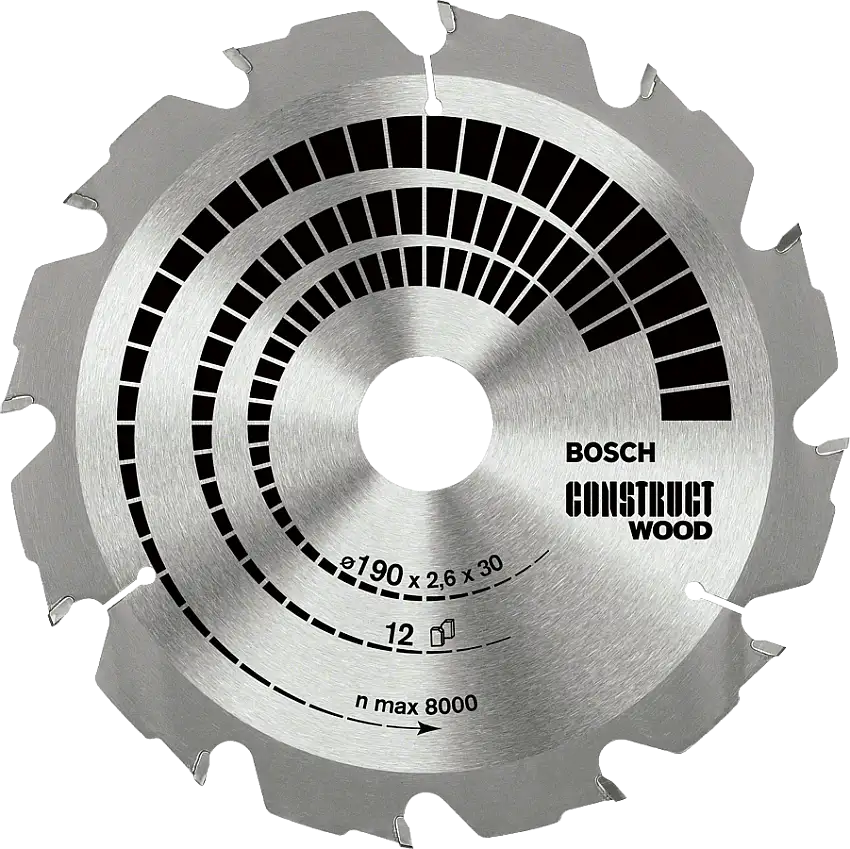 Bosch Professional - Lame Scie Circulaire Bois De Construction 160X20/16X2,6mm, 12D - 2608640630