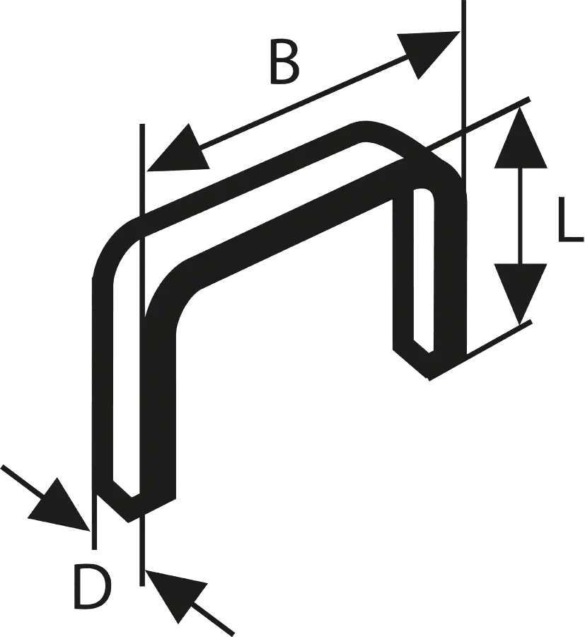 Bosch Professional - 1000 Agrafes a Fil Fin De Type 53 En Acier Inoxydable 10 mm - 2609200216