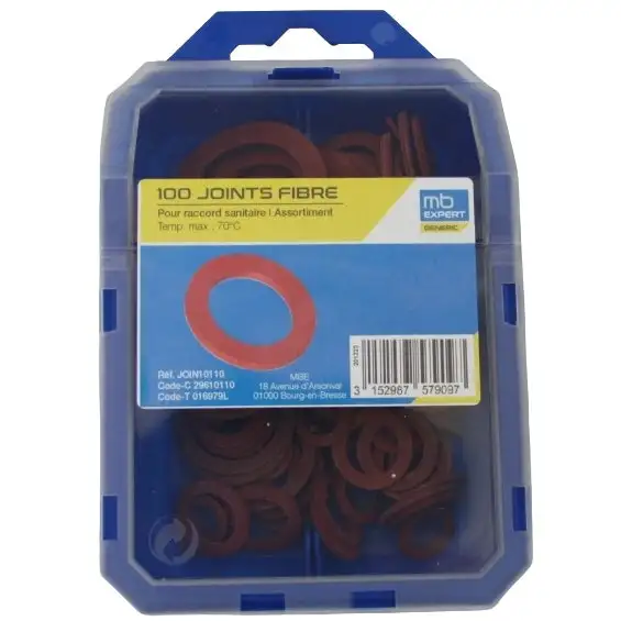 MB Expert - Coffret de 760 joints fibre vulcanisé rouge 1.5mm - 757910