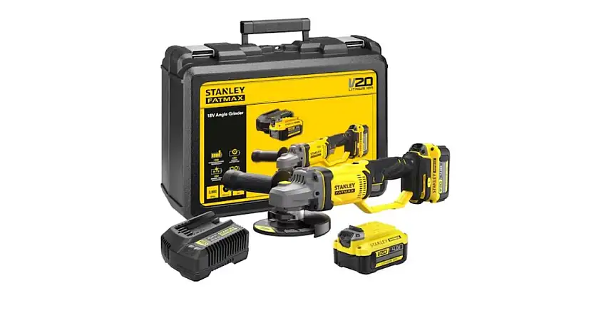 Meuleuse d'angle sans fil Stanley FatMax V20 125 mm, 18 V/2 x 4,0 Ah SFMCG400M2K