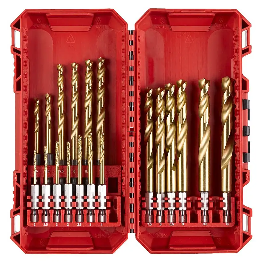 Milwaukee - Set 19 forets métaux HSS-G Shockwave Red Hex - 4932493866