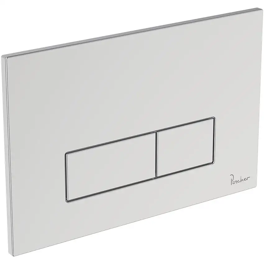 Porcher - Plaque de déclenchement Oleas chrome double flux mécanique AA - P0117AA