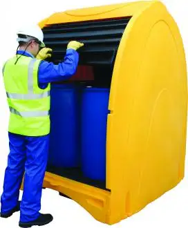 Box de rétention pour 2 fûts : Sécurité !