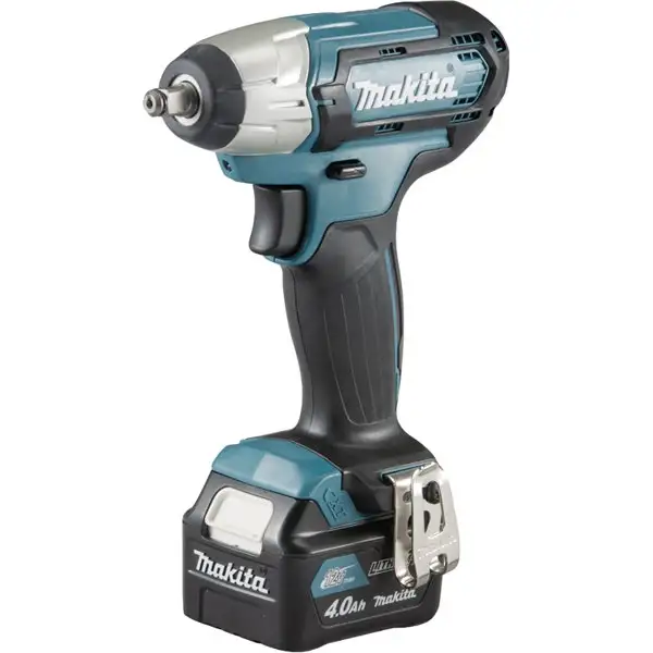Makita - Boulonneuse à chocs 12V 140 Nm carré 3/8''+ 2 batteries 4Ah Li-Ion + chargeur + coffret MAKPAC - TW140DSMJ