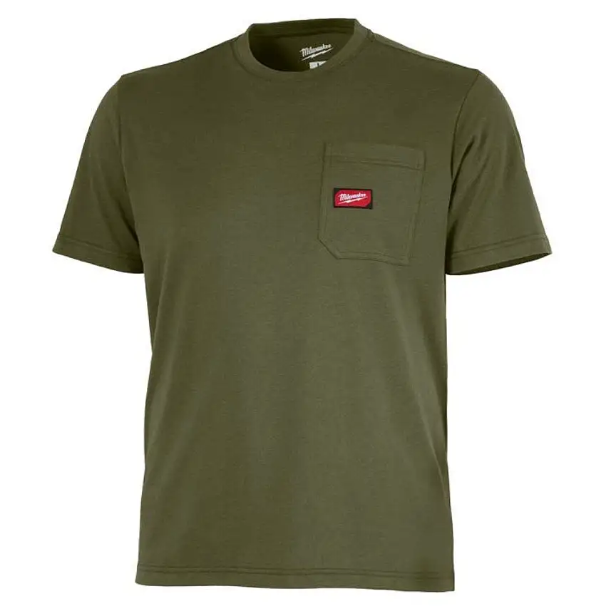 Milwaukee - T-shirt de travail manches courtes vert - Taille XXL - 4932493022